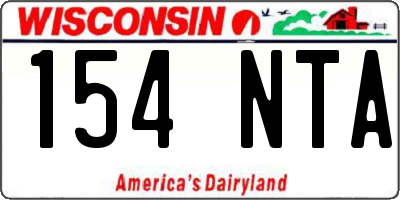 WI license plate 154NTA