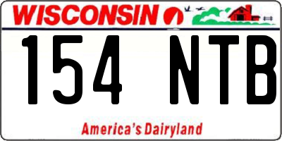 WI license plate 154NTB