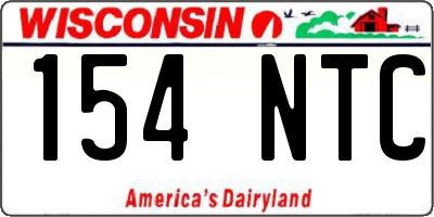 WI license plate 154NTC