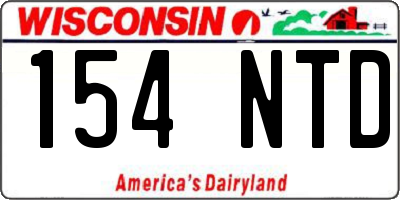 WI license plate 154NTD