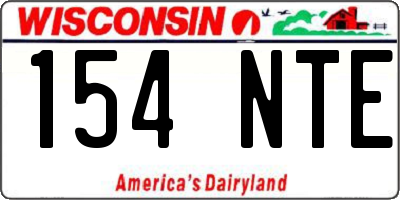 WI license plate 154NTE