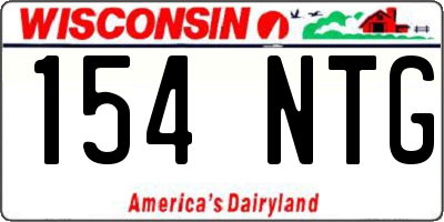 WI license plate 154NTG
