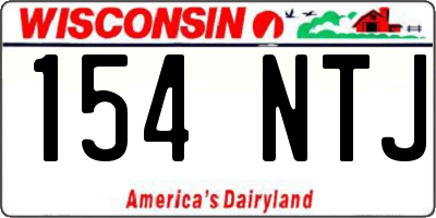 WI license plate 154NTJ
