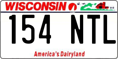 WI license plate 154NTL