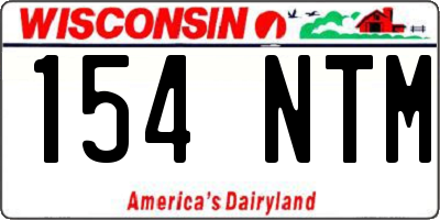 WI license plate 154NTM