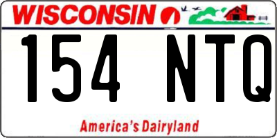 WI license plate 154NTQ