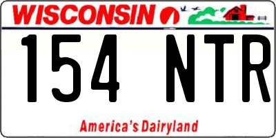 WI license plate 154NTR