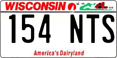 WI license plate 154NTS