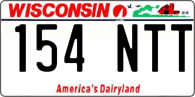 WI license plate 154NTT