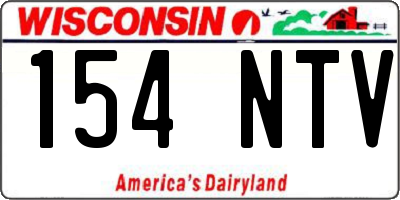 WI license plate 154NTV