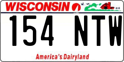 WI license plate 154NTW
