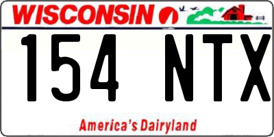 WI license plate 154NTX