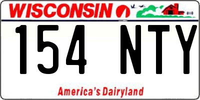 WI license plate 154NTY