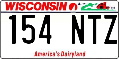 WI license plate 154NTZ