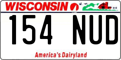 WI license plate 154NUD
