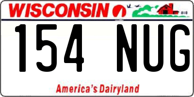 WI license plate 154NUG