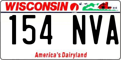 WI license plate 154NVA