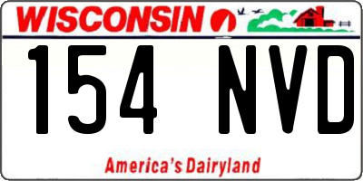 WI license plate 154NVD