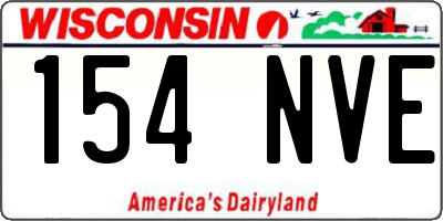 WI license plate 154NVE