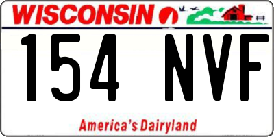 WI license plate 154NVF