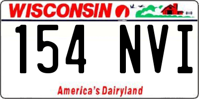 WI license plate 154NVI