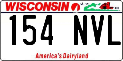 WI license plate 154NVL