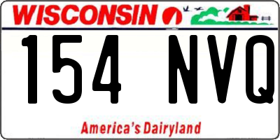 WI license plate 154NVQ