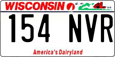 WI license plate 154NVR