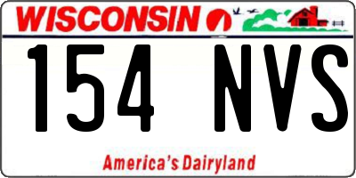 WI license plate 154NVS