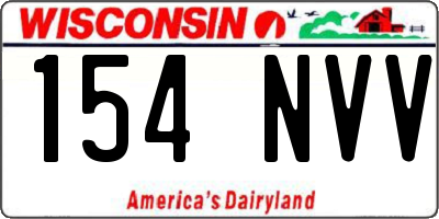 WI license plate 154NVV