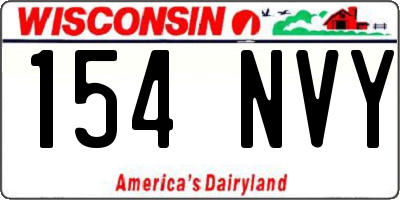 WI license plate 154NVY