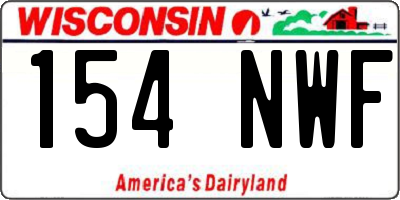 WI license plate 154NWF