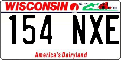 WI license plate 154NXE
