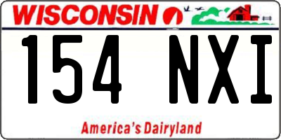 WI license plate 154NXI