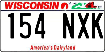 WI license plate 154NXK