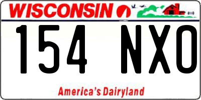 WI license plate 154NXO