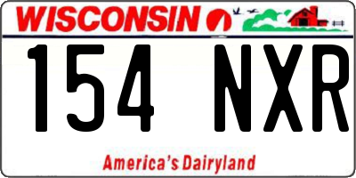 WI license plate 154NXR