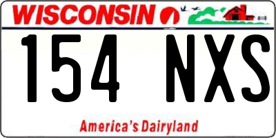 WI license plate 154NXS