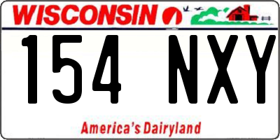 WI license plate 154NXY