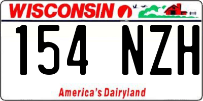 WI license plate 154NZH