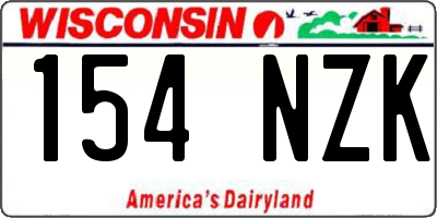 WI license plate 154NZK
