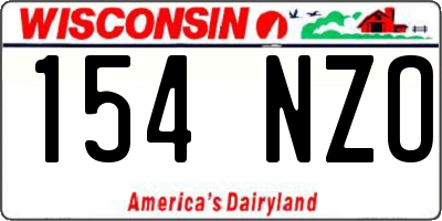 WI license plate 154NZO