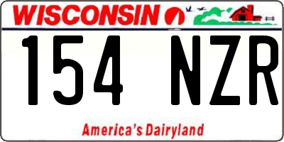 WI license plate 154NZR