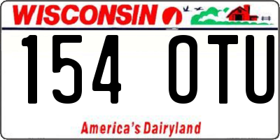 WI license plate 154OTU