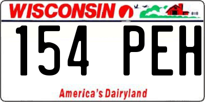 WI license plate 154PEH