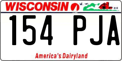 WI license plate 154PJA