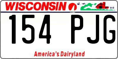 WI license plate 154PJG