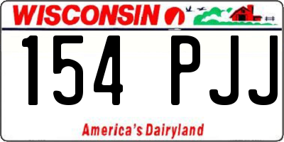 WI license plate 154PJJ