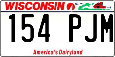 WI license plate 154PJM