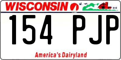 WI license plate 154PJP